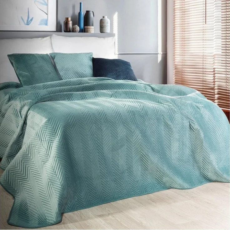 Eurofirany Bettüberwurf SOFIA, Elegante Tagesdecke Velvet Sesseldecke Sofadecke Überwurf Samt – Bild 5