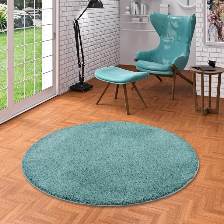 Snapstyle Hochflor-Teppich Hochflor Shaggy Teppich Palace Rund, Rund, Höhe: 36 mm