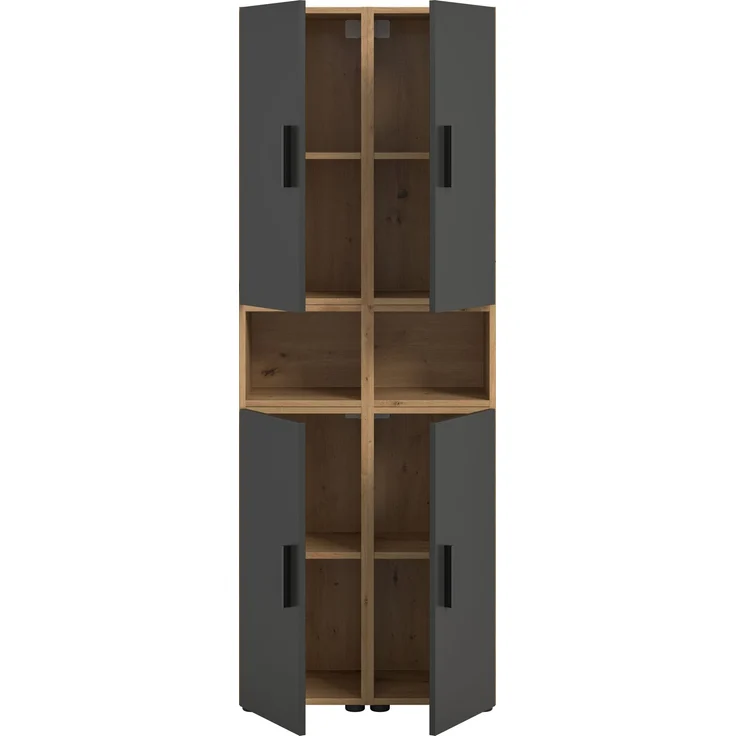 The One Wohnkombination in Basalt grau Nachbildung – Bild 3