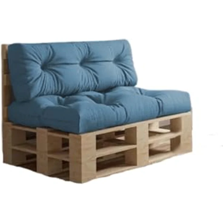chilly pilley Palettenkissen Wasserdicht Palettenauflage Palettenpolster Palettenmöbel Gartenkissen Wasserfest Wasserabweisend viele Größen und Farben (2er Set Pastellblau) – Bild 2