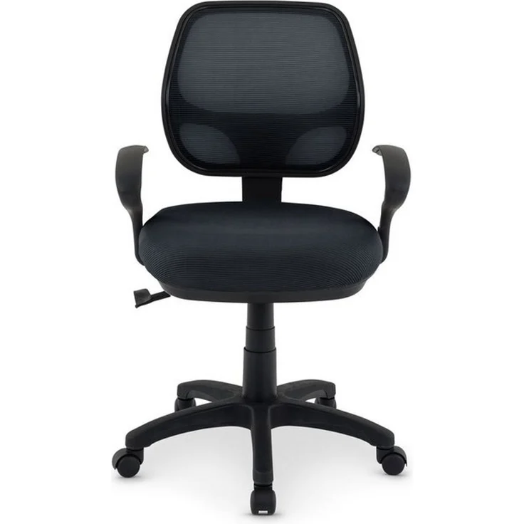 IDIMEX Drehstuhl COOL-1, Bürostuhl Kinder höhenverstellbar mit Wippfunktion Netzbezug Schwarz – Bild 4