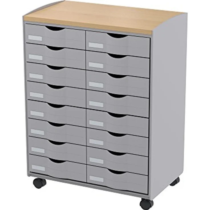 Paperflow Rollwagen DT162N. 02.23 16 Schübe 55,2x74,5x35cm grau – Bild 2
