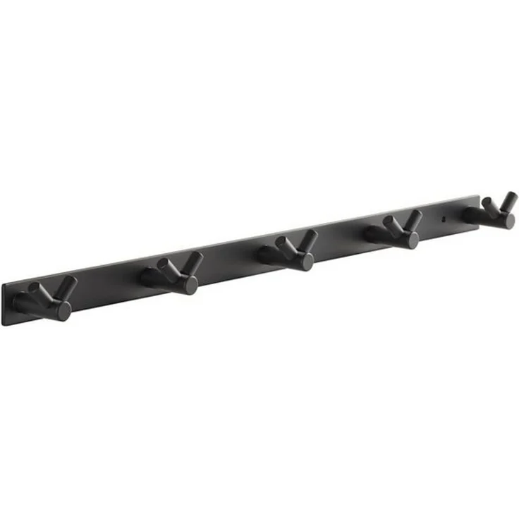 SO-TECH® Hakenleiste Blackline CORA V schwarz pulverbeschichtet, (1 St), Länge 450 mm mit 5 Haken – Bild 4