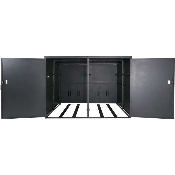 4er-Fahrradgarage HWC-L56c, Gerätehaus Fahrradbox mit Ablage, abschließbar Metall 160x222x208cm ~ anthrazit – Bild 8
