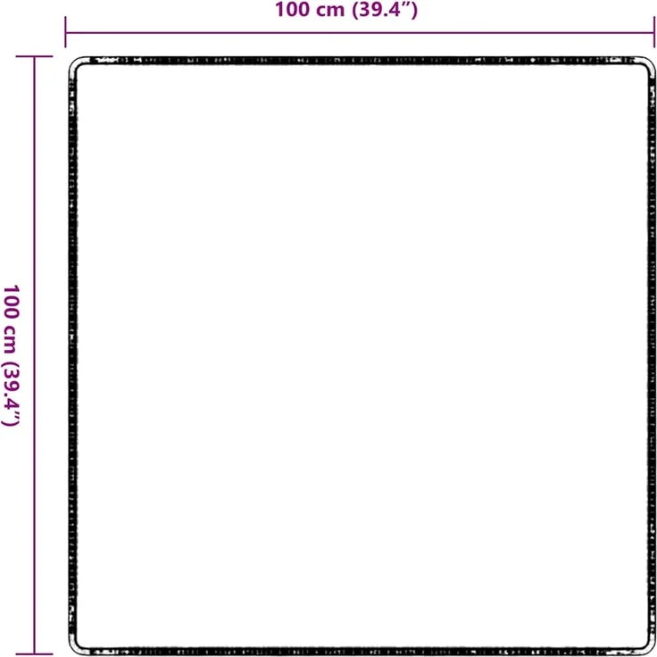 vidaXL Teppichläufer Hellgrau 100 x 100 cm 100% Polypropylen 42011378 – Bild 8
