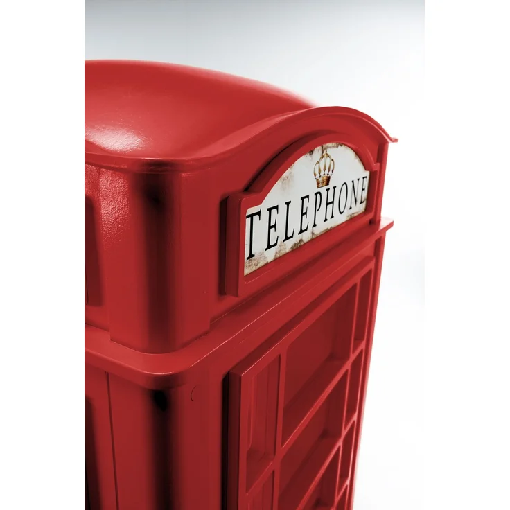 Telefonzelle Schrank – Telefonbox 1-türig in Rot – Bild 2
