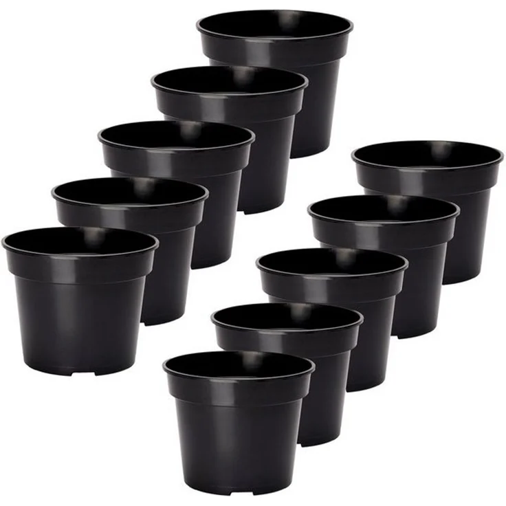 Garronda Blumentopf Kunststoff rund Pflanztopf Kräutertopf Anzuchttopf für Garten GD-0025 (10 St) – Bild 4