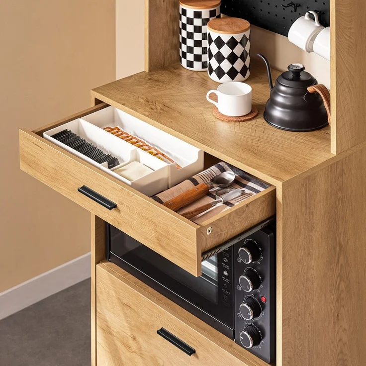 SoBuy FSB98-N Sideboard, Spanplatte, Papierfurnier, Helle Eiche, 60 x 170 x 40 cm – Bild 9