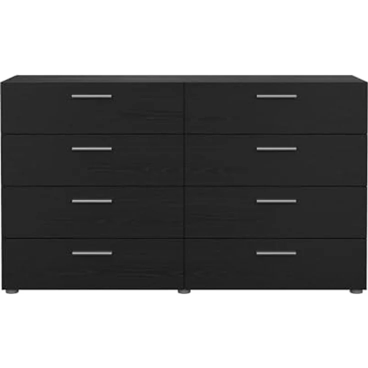 Dmora - Kommode Solene, Wohnzimmerbuffet, Wohnzimmer-Sideboard, Moderne Küchen-Speisekammer, 140x40 h82 cm, Schwarz – Bild 5
