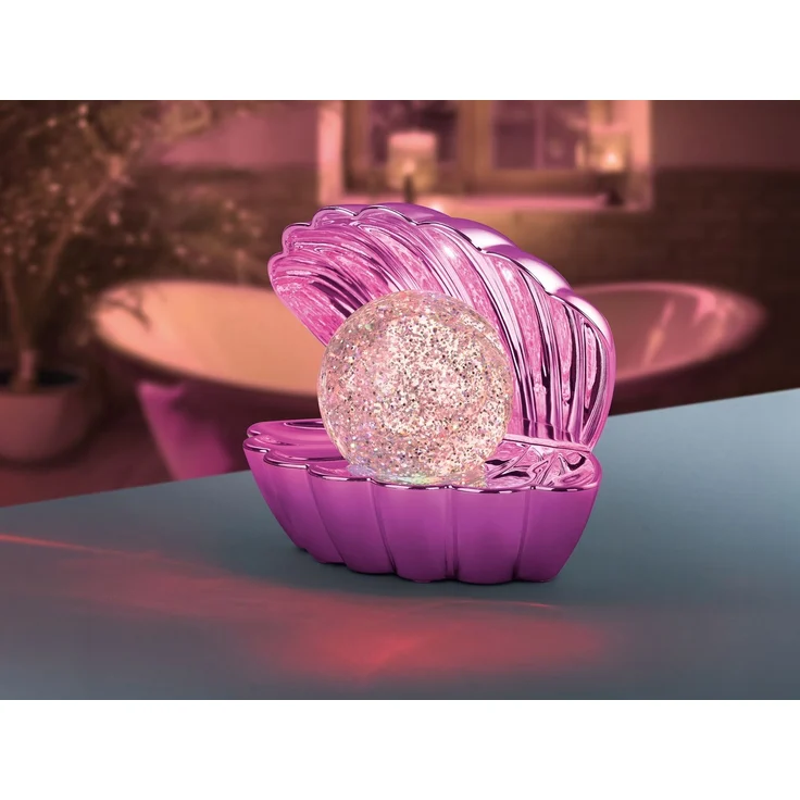 USB Muschel Tischlampe SHELLY Pink mit RGB Beleuchtung, Höhe 14cm – Bild 5