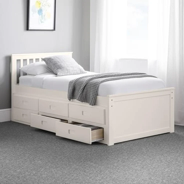 Julian Bowen Maisie Kapitänsbett mit Unterbett und Schubladen, Weiß, Einzelbett – Bild 5