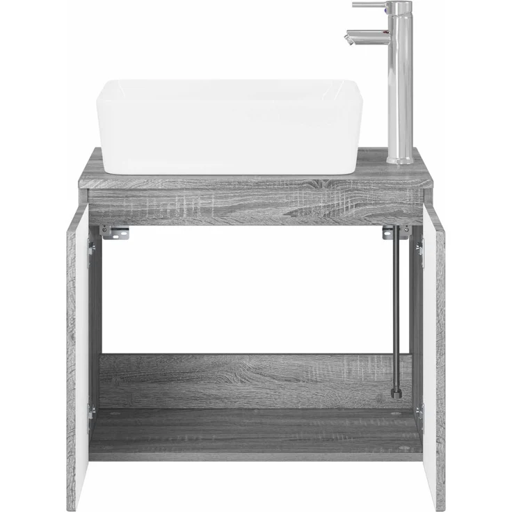 vidaXL Waschbeckenschrank Grau Sonoma 62,5 x 44,5 x 80 cm 3404336 – Bild 3