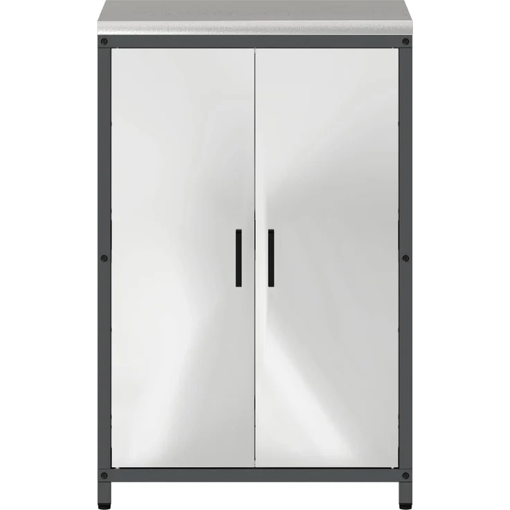 vidaXL Küchenaufbewahrung mit Regal Silber 60 x 50 x 92 cm Stahl 874993 – Bild 7