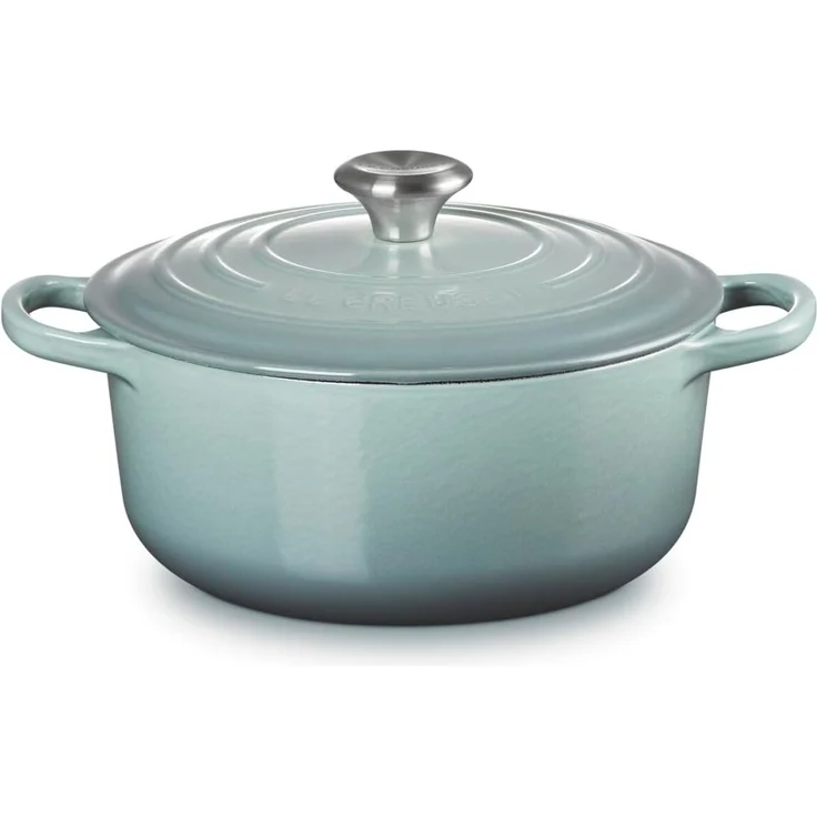 Le Creuset Signature Bräter rund 20 cm Sea Salt – Bild 2