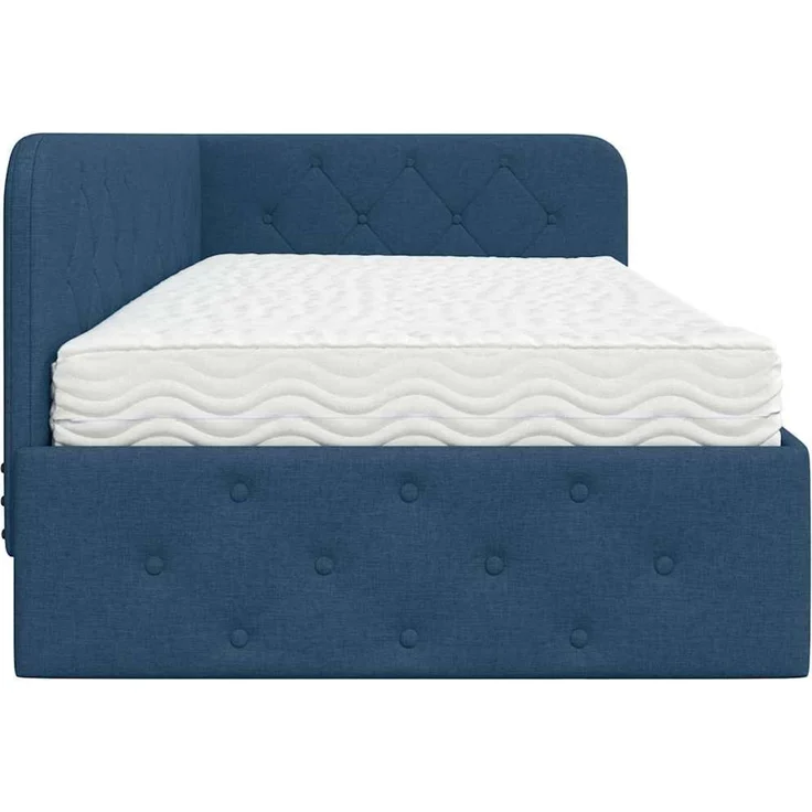 vidaXL Eckbettgestell Blau 90 x 190 cm Stoff 3394044 – Bild 7