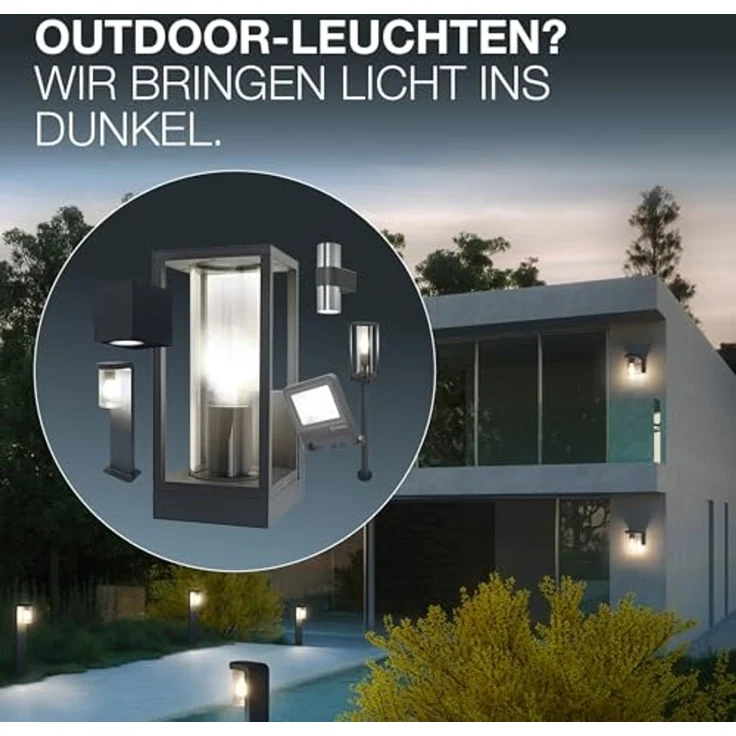 OSRAM LED-Außenwandleuchte, Endura Classic Lantern Cylinder, E27, IP43, weiß – Bild 6