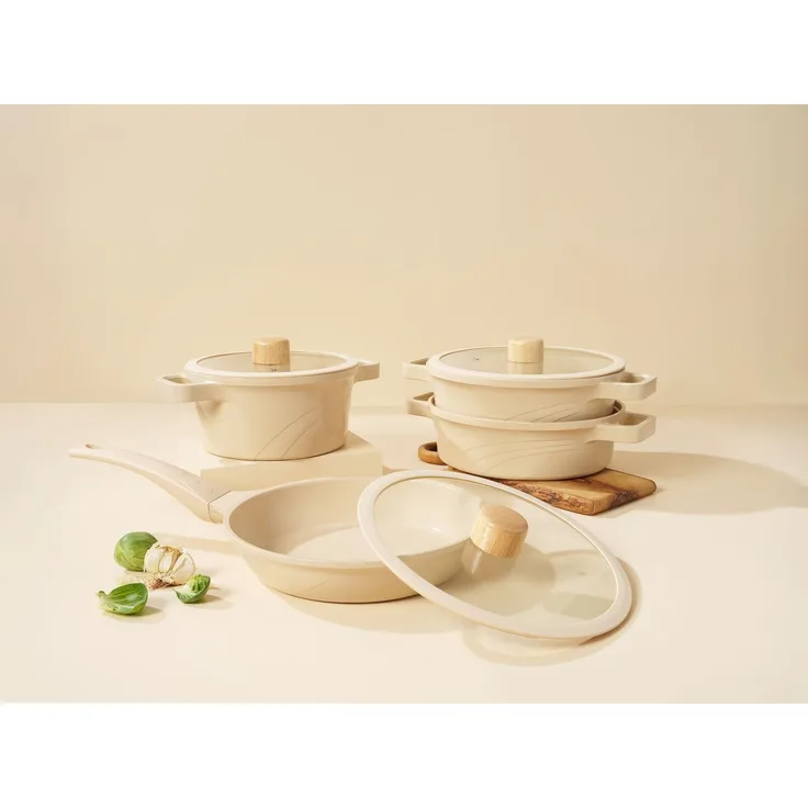 Hermia Concept 'Vetta - Cream' Topfset (10-teilig), Creme, Ø 24 cm
