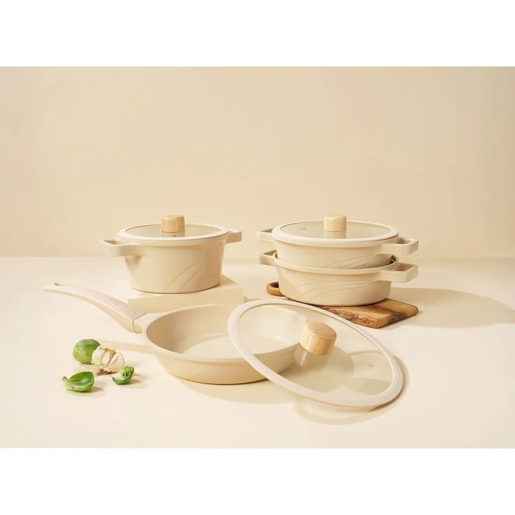 Hermia Concept 'Vetta - Cream' Topfset (10-teilig), Creme, Ø 24 cm – Bild 1
