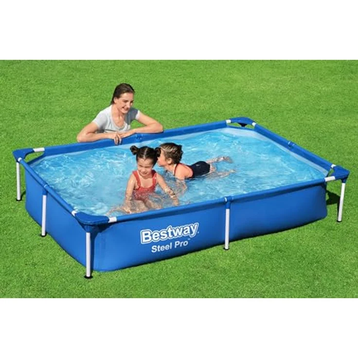 Bestway 1200 l Gerahmter Pool Stahlrahmen Blau 221x150 cm, 3 kg – Bild 5