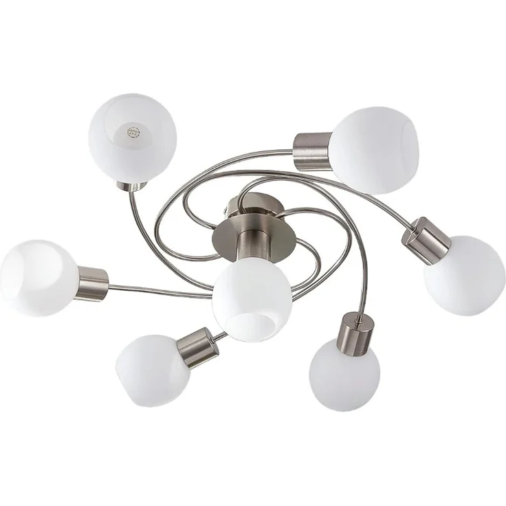 Lindby Deckenleuchten Ciala, Glas Alu IP20, 7 x 4,5 W LED – Bild 1