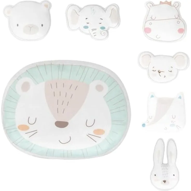 Kikkaboo Babykissen Plüschtier, Kuschelkissen, Figurenkissen, ab Geburt grün
