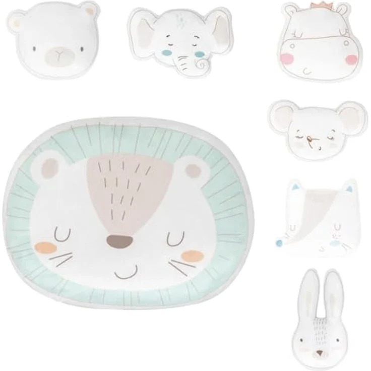 Kikkaboo Babykissen Plüschtier, Kuschelkissen, Figurenkissen, ab Geburt grün – Bild 1