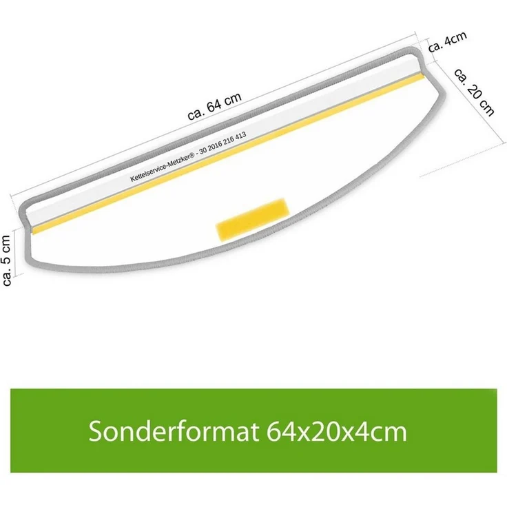 Metzker® Stufenmatte Stufenmatten Ariston im Sonderformat 64/20cm Halbrund, halbrund, Höhe: 5 mm, 15 Stück im Set – Bild 4