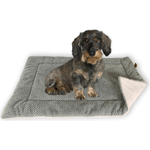 FLUFFINO® Tierdecke Hundedecke/Hundekissen - Wildlederimitat - Größe S (73 x 45 cm) - grau