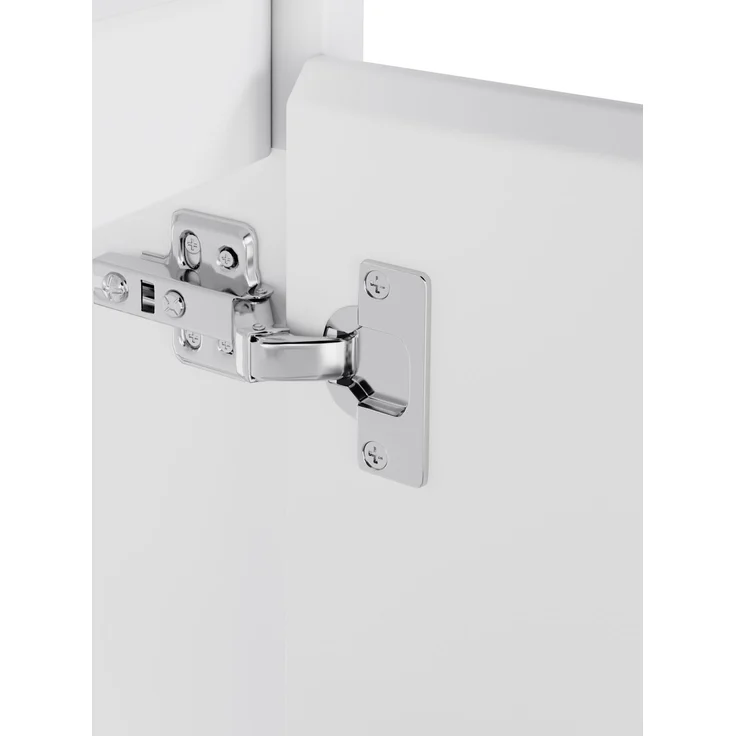 Freistehender Badunterschrank mit Keramikbecken, B 61 x T 46,5 x H 87 cm, weiß lackiertes MDF – Bild 9