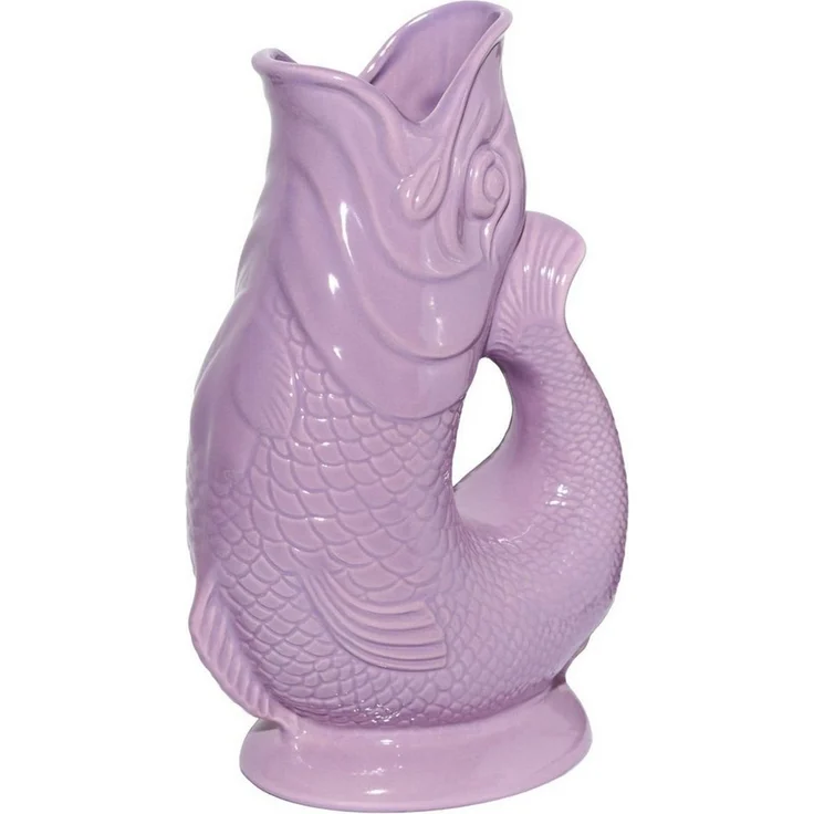 Gluckigluck Wasserkaraffe, (Original Gluggle Jug aus England), mit Gluckergeräusch, handgefertigt, ikonisches Fisch-Design, 1,2 L – Bild 2