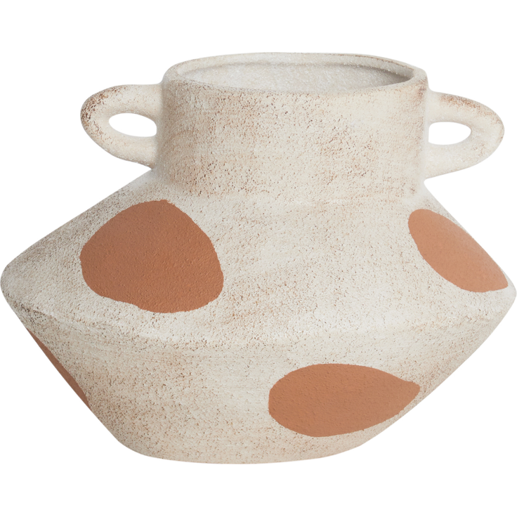 Blumenvase ALOSIDAE 19 cm Steinzeug Hellbeige