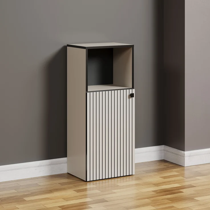 Badezimmer Kommode Bliss in grau 40 x 95 cm – Bild 3