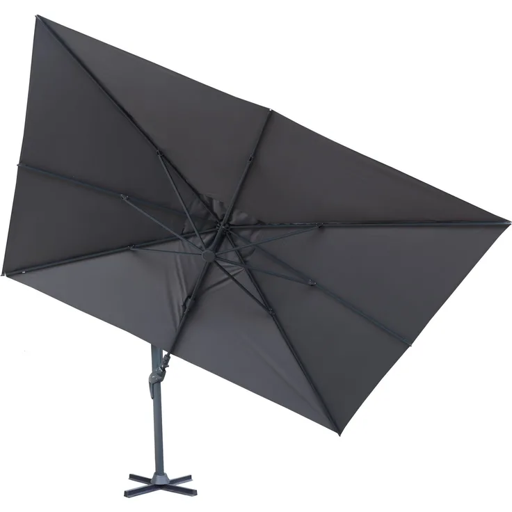 osoltus KOS Ampelschirm Alu Grau 400x300cm axial schwenkbar