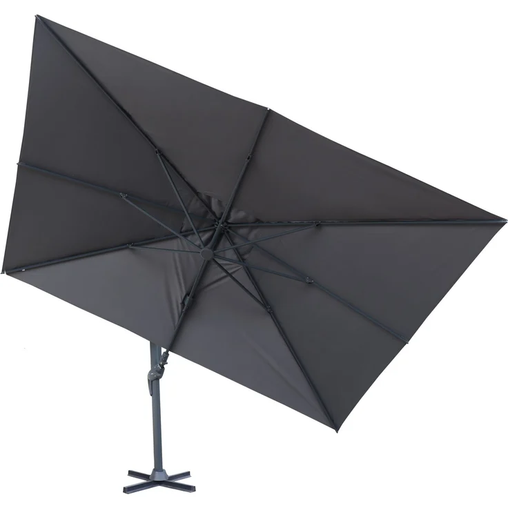 osoltus KOS Ampelschirm Alu Grau 400x300cm axial schwenkbar – Bild 1