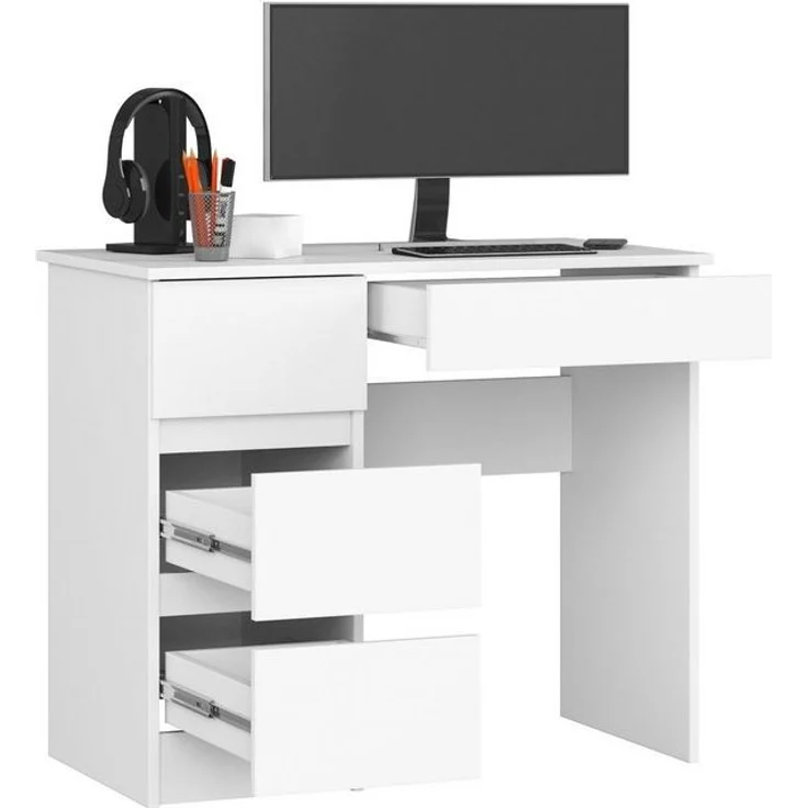 Raumhirsch Furniture Schreibtisch Kinder Computertisch - Eleganter Schreibtisch mit Stauraum, mit 4 Schubkästen - Kasten linke Variante – Bild 4