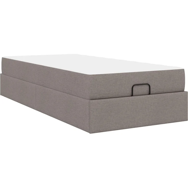vidaXL Bettgestell mit Matratze mit Matratze 2 pcs Taupe Stoff 3399463 – Bild 7