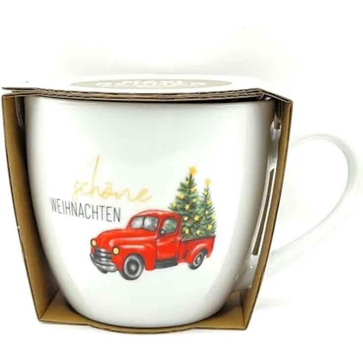 Weihnachtstasse Kaffee Tee Tasse Becher 0,4l Love Xmas la vida Pick-up 910171