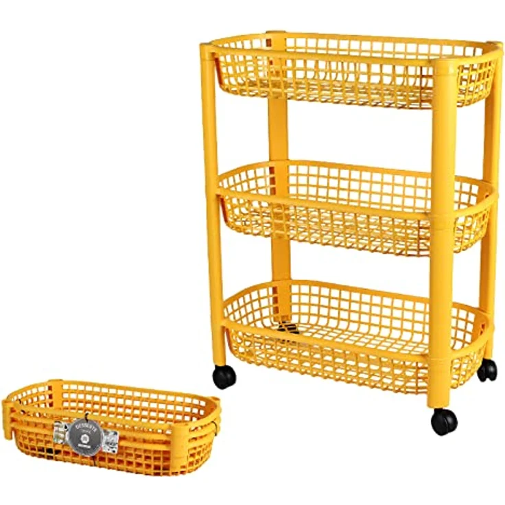 Urban Living Liberty Deserte 3 Ebenen, 46,5 x 26 x 58,8 cm, Mustard, Gelb – Bild 3