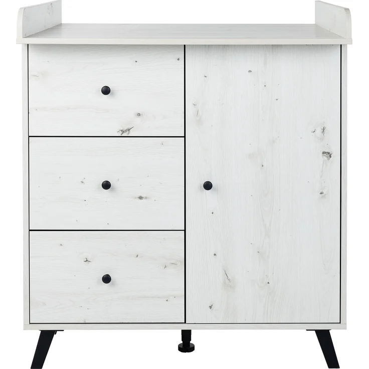 Wickelkommode mit abnehmbarem Wickelaufsatz Lavea, (B/H/T): 88/100/75 cm, White Oak, Arthur Berndt – Bild 5