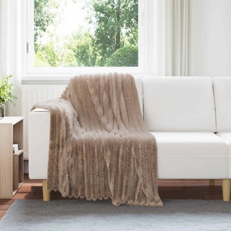 vidaXL Wohndecken 6 Stk. Kamel 150 x 130 cm 2.85 Fleece 42016869 – Bild 1