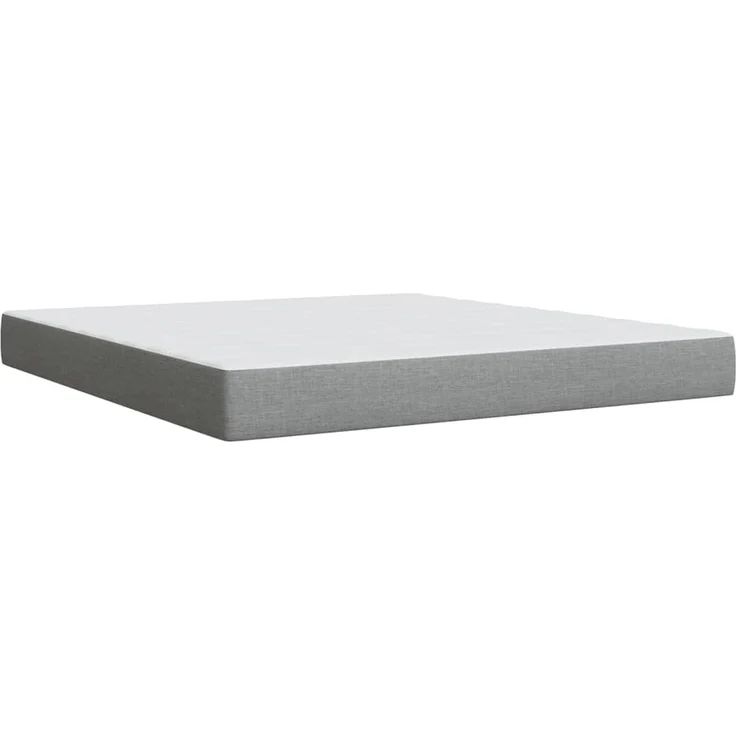 vidaXL Boxspringbett mit Matratze Hellgrau 180x200 cm Stoff 3294449 – Bild 11