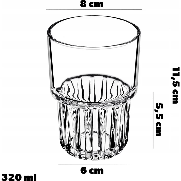 KADAX 6x Kaltgetränkegläser 320ml Wassergetränkeglas-Set – Bild 3