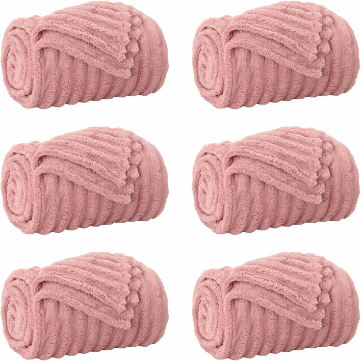 vidaXL Wohndecken 6 stk. Rosa 240 x 220 cm 8.76 kg Fleece 42016907 – Bild 2