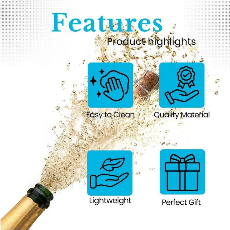 Intirilife Sektglas Champagnergläser Sektgläser Prosecco Glas spülmaschinenfest 150 ml, 2-tlg, Glas, Champagner Sekt Prosecco Gläser Set 150ml Regenbogen Schimmer (2-tlg) – Bild 3