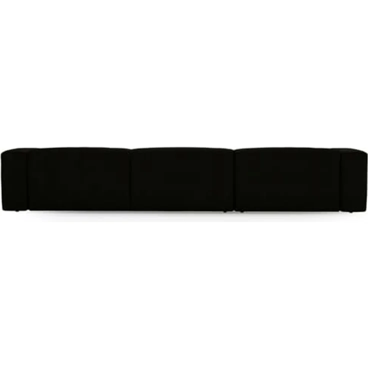GrainGold Ecksofa U-Form LANDI - 340x180 cm, Schwarz, Universal, Wellenfedern, T25-Schaum – Bild 7
