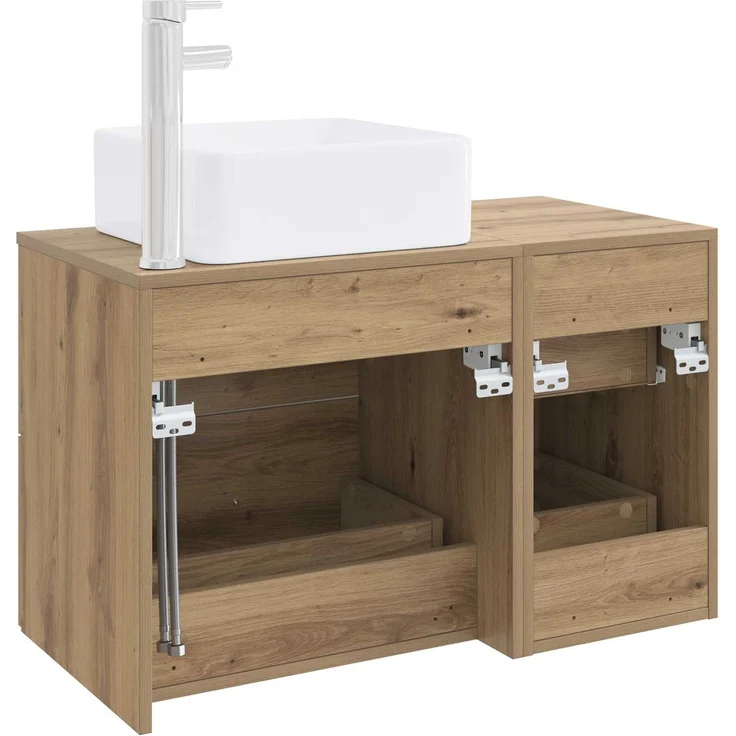 vidaXL Badezimmerschrank-Set 2 stk. Artisan-Eiche 79,5 x 41 x 80 cm 3403967 – Bild 5