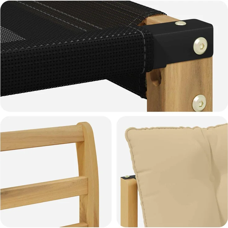 vidaXL Outdoor-Sofagarnitur 6 stk. 6-Sitzer Weiß und Beige 3389647 – Bild 9