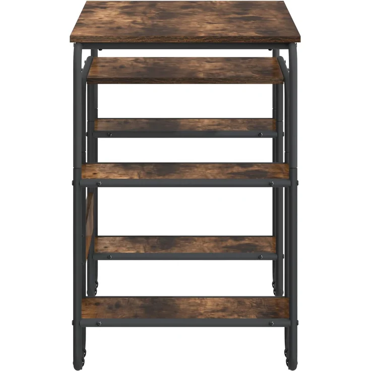 vidaXL Schreibtisch mit Stauraum Räuchereiche 113,5 x 52 x 75,5 cm 8008034 – Bild 4