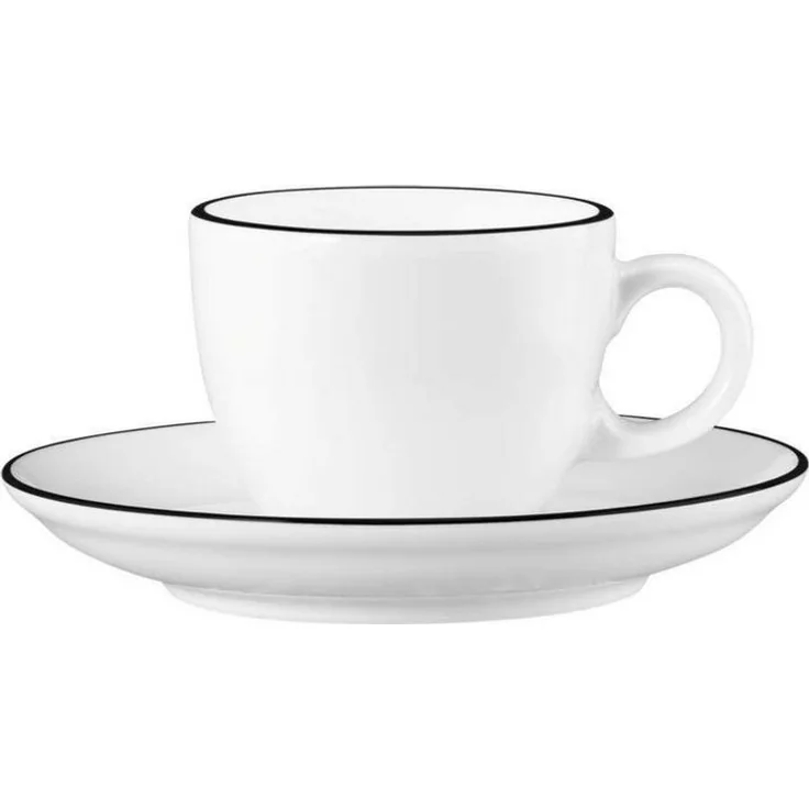 Seltmann Weiden Espressotasse Modern Life Black Line, Porzellan, 2-tlg.