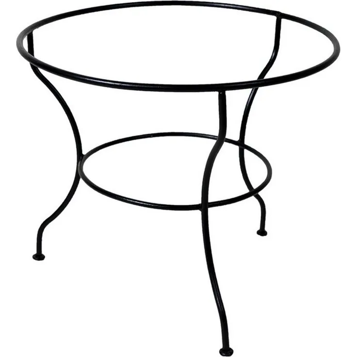 Marrakesch Orient & Mediterran Interior Tischgestell Base rotonda per tavolo in metallo nero, forgiata a mano, larga 60 cm (1-St), Handarbeit